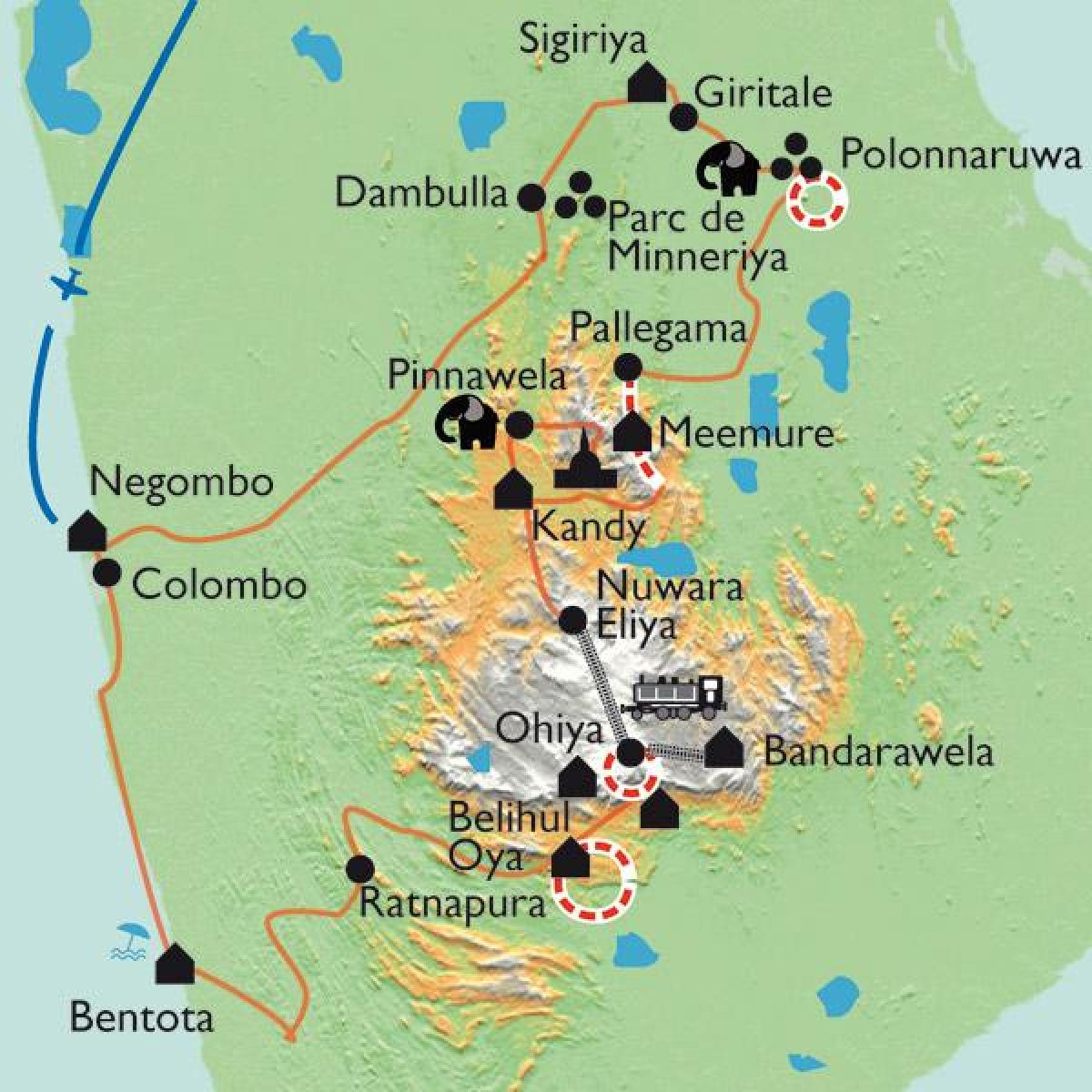 Sri Lanka hartë sigiriya