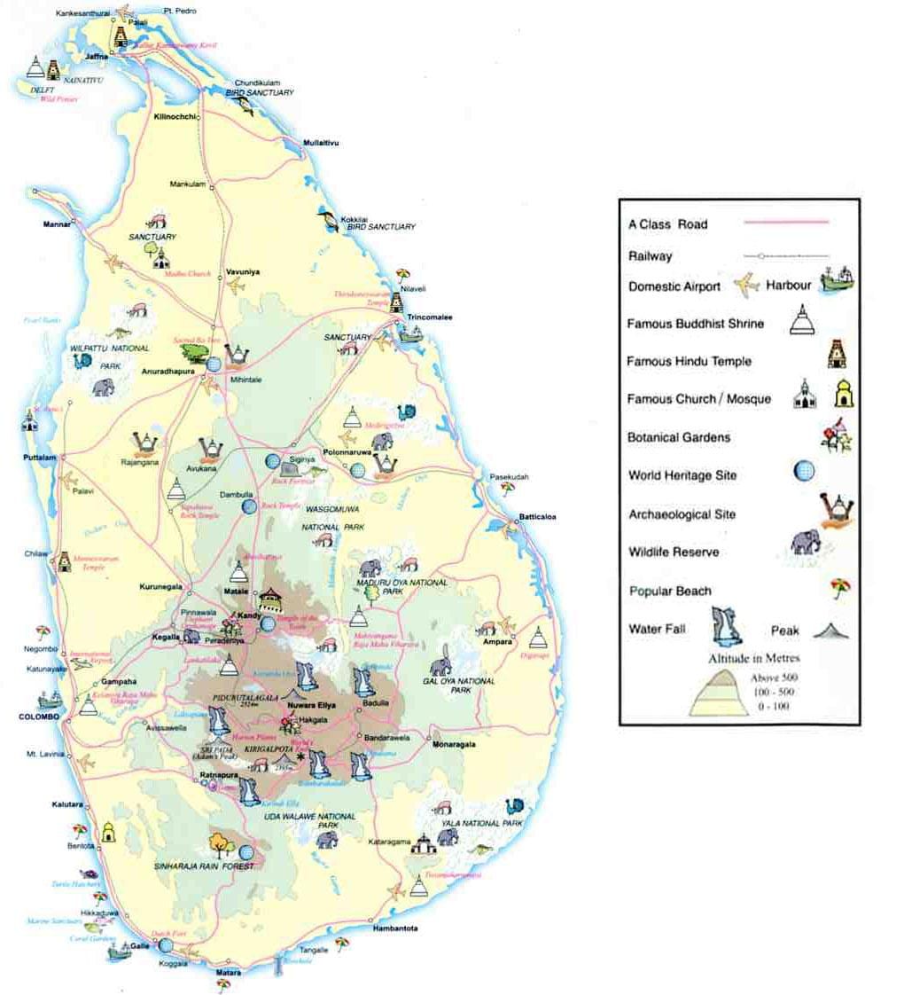 harta e Sri Lanka hartë informacion