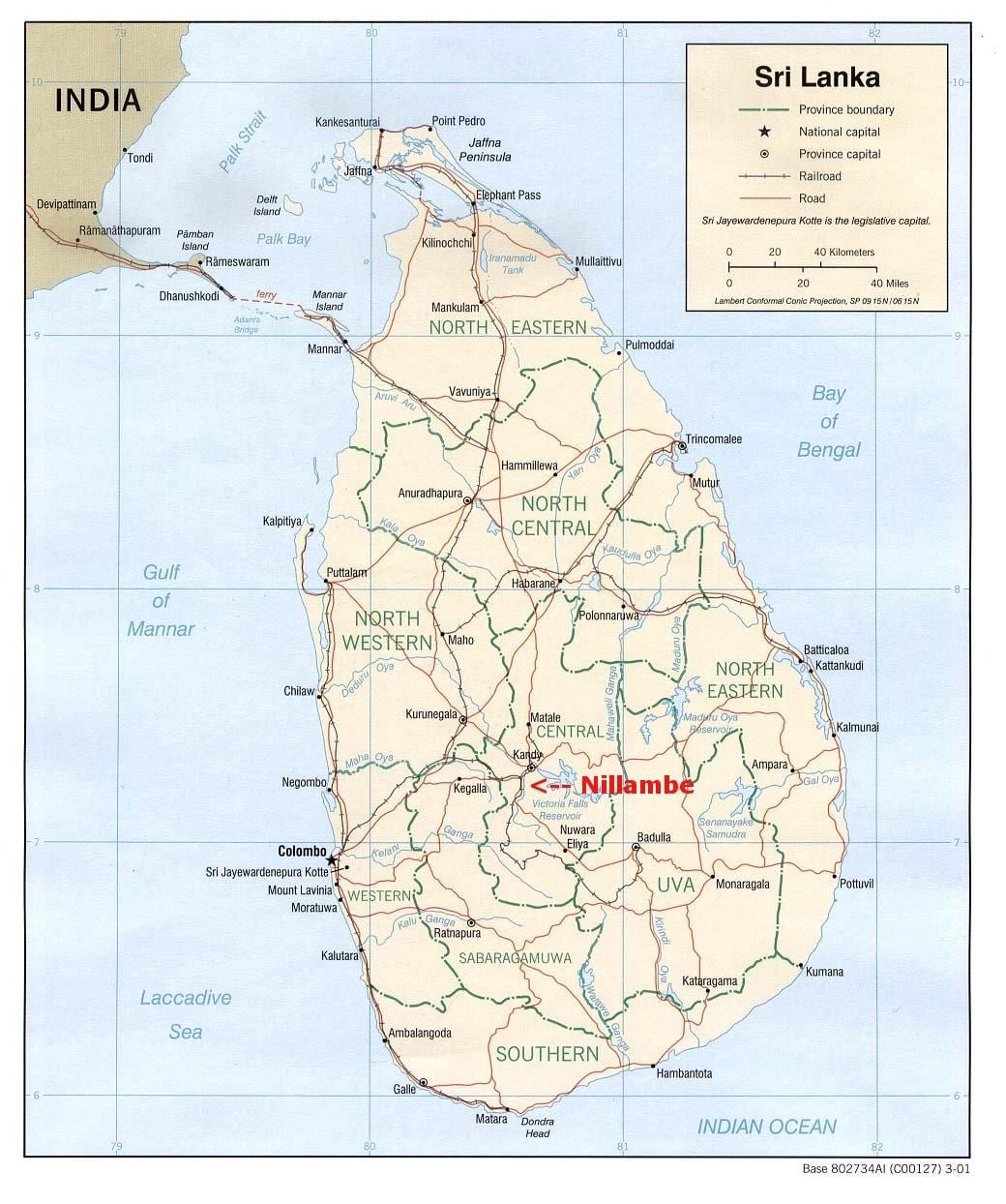 harta e Sri Lanka shtëpi