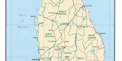 Harta e botës fund Sri Lanka