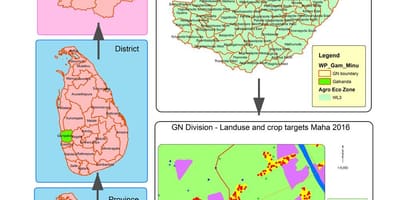 Harta e gn divizioni i hartave Sri Lanka