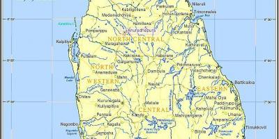 Sri Lanka tren rrjeti harta