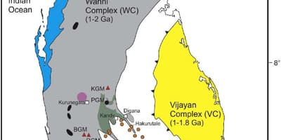 Harta e mineraleve në Sri Lanka