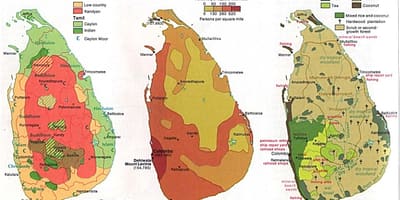 Harta e Sri Lanka bujqësisë