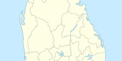 Harta e Sri Lanka divisional sekretariati