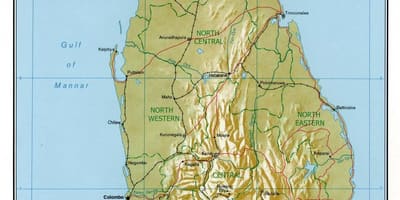 Harta e Sri Lanka fizike