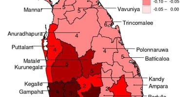 Harta e Sri Lanka malaria