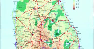 Harta e Sri Lanka transportit