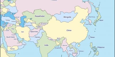 Harta e Sri Lanka dhe vendet fqinje
