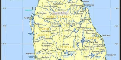 Harta e Sri Lanka vendet historike
